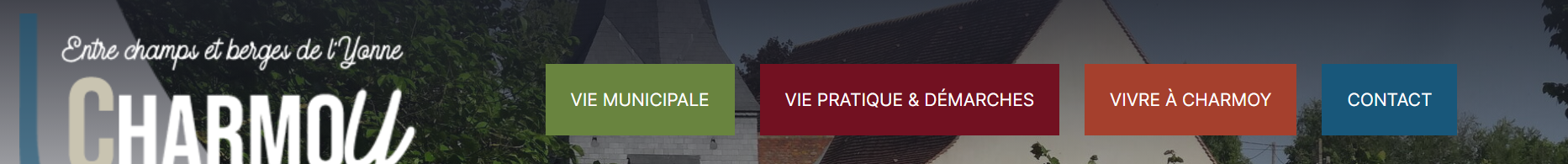 Barre de menu du site - Haut